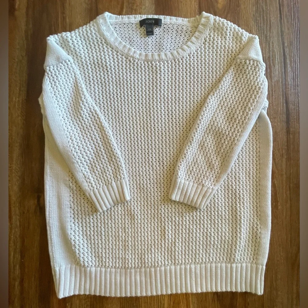 J. Crew Lightweight White Sweater, Size XXS
